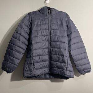 Alpine Swiss Women’s Puffer Jacket XL Eva Hooded Quilted Warm Winter Outerwear